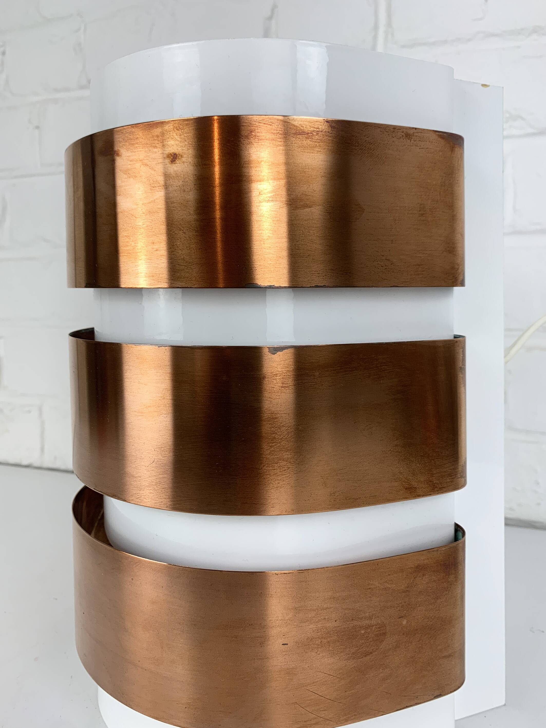 V-155 wall lamp Hans-Agne Jakobsson AB Markaryd, Sweden, copper, 1960s