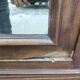 Old hosiery shell mirror cabinet Louis XV XIXth century beveled mirror mercury 2 drawers