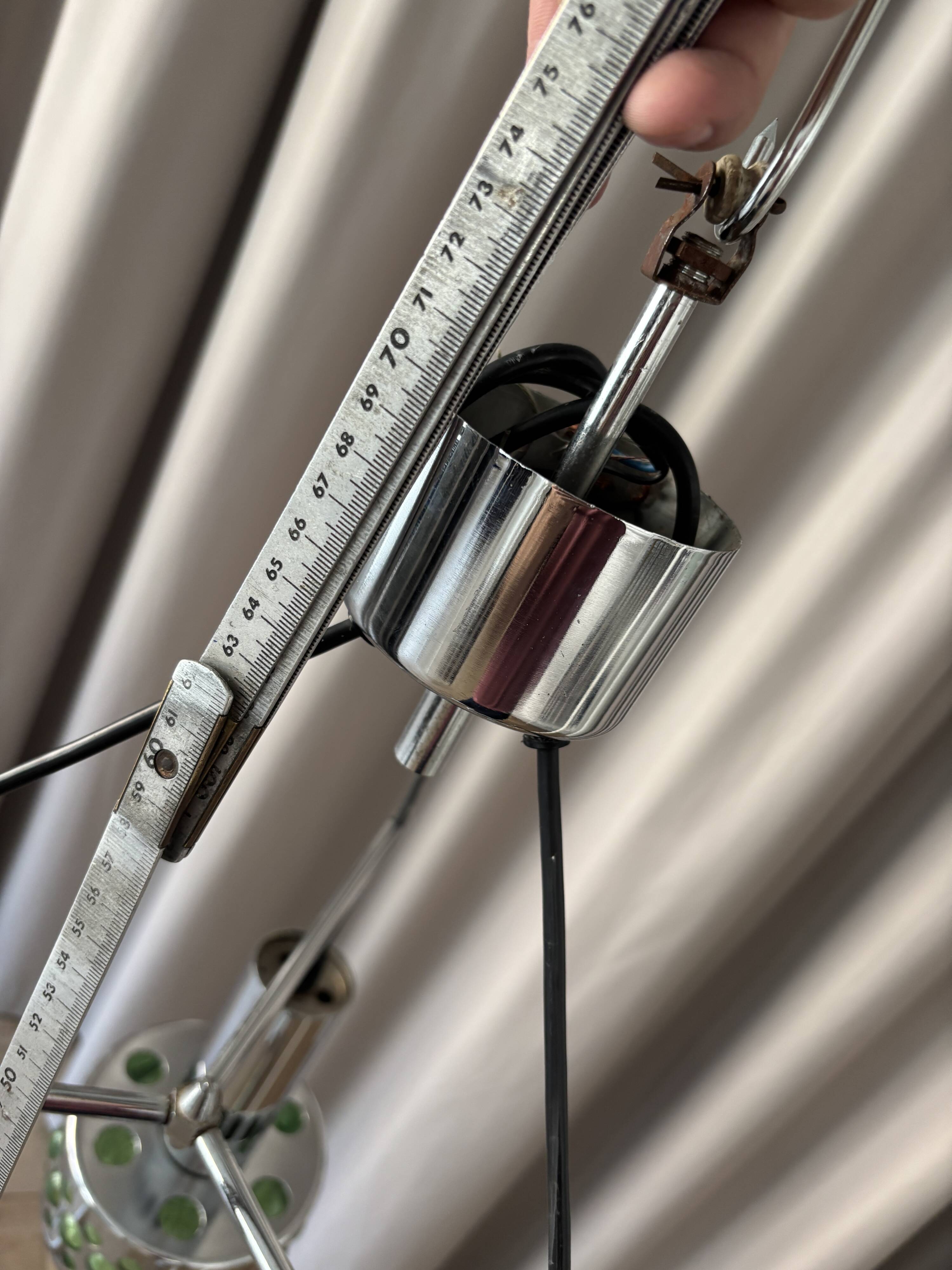 Massive Space Age Chrome Chandelier – 1970s