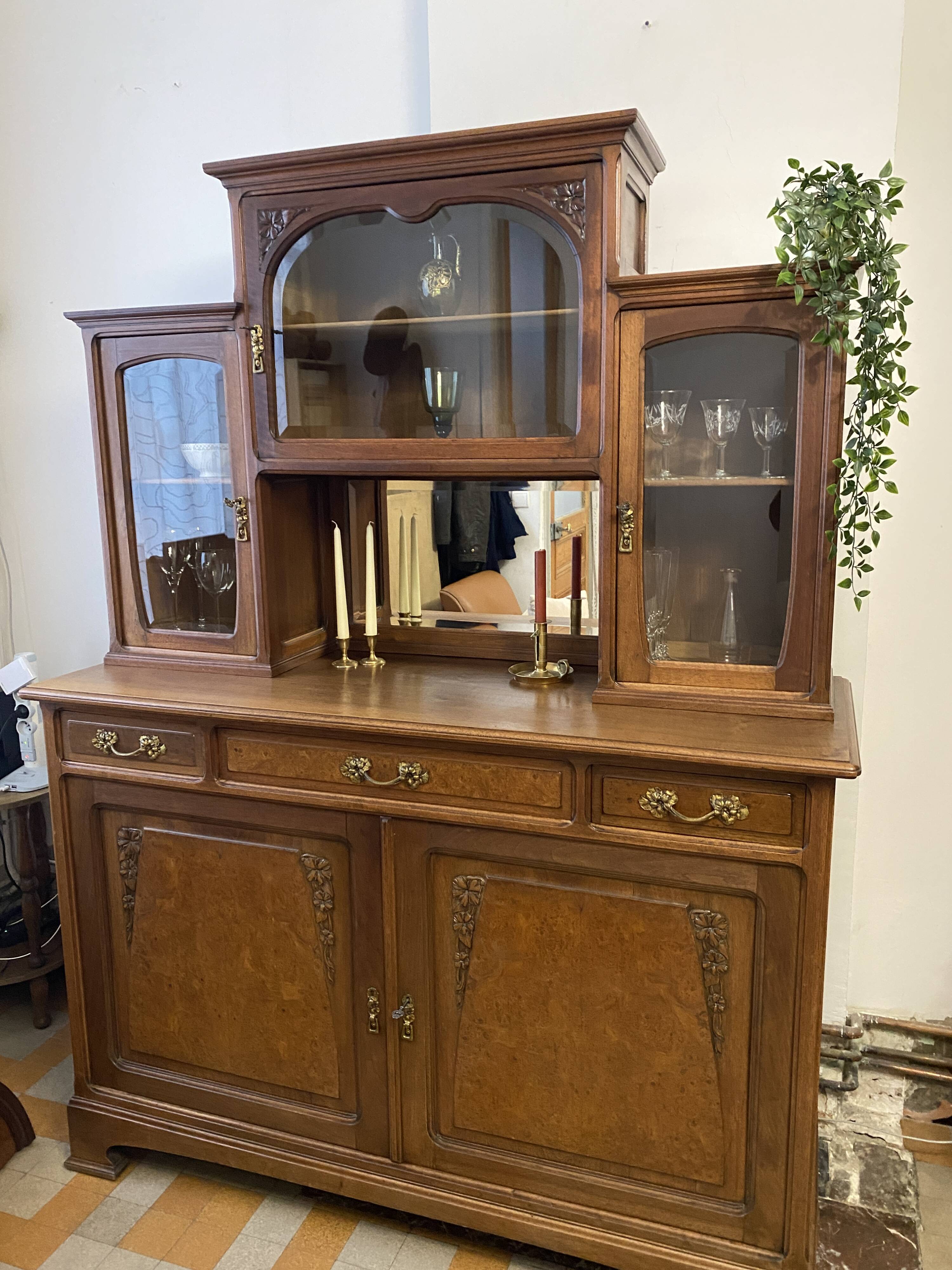 Mahogany china cabinet