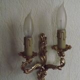 Brass wall lights.