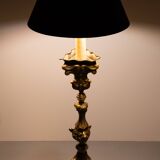 Stunning Antique Pewter Rococo Candlestick floor lamp Italy