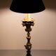 Stunning Antique Pewter Rococo Candlestick floor lamp Italy