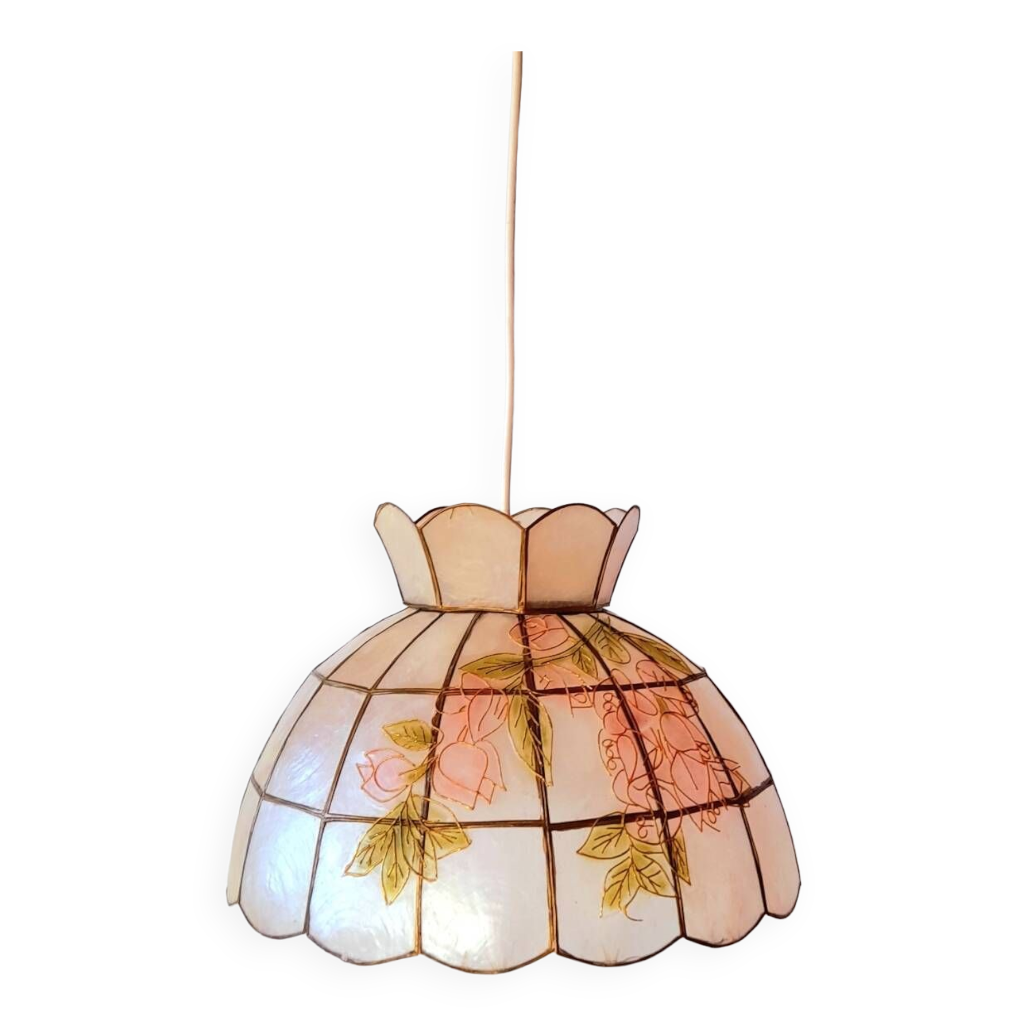 Suspension nacre et laiton 60s