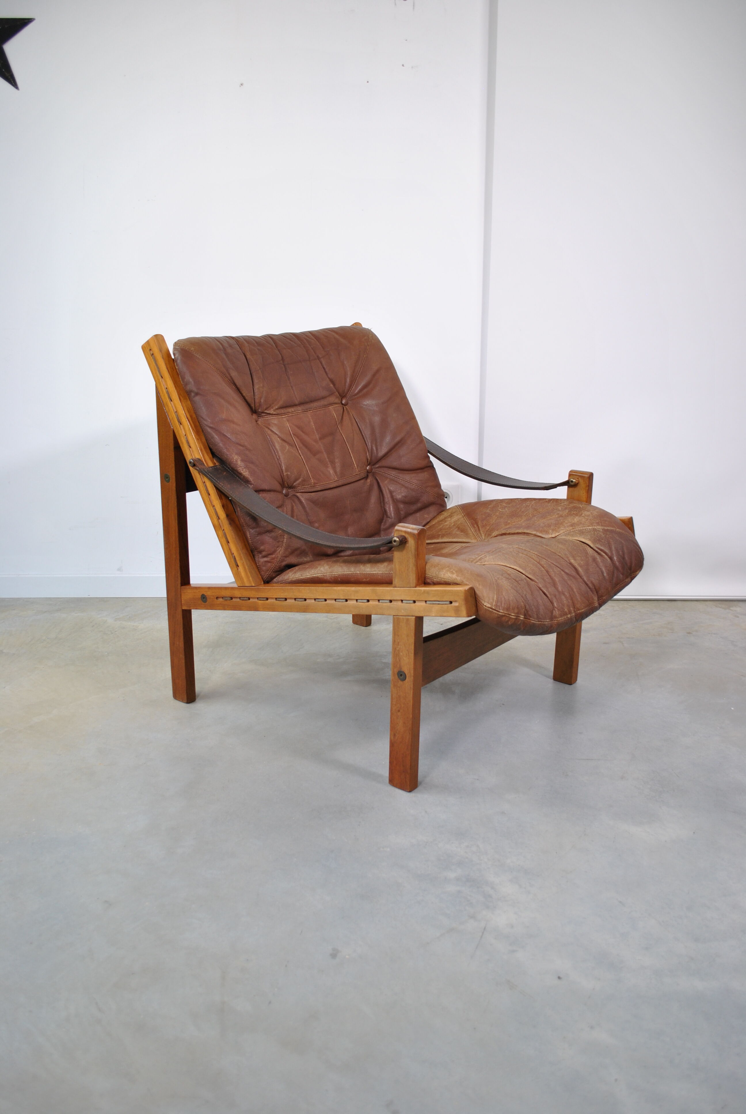 Safari armchair by Torbjörn Afdal for Bruksbo Norwegen 1960.
