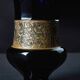 Antique vase signed Moser Karlsbad – Amethyst glass & Art Deco gold frieze