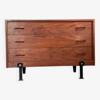 Modernist teak chest of drawers