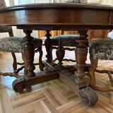 Old rustic round table Napoleon III 1880 Emery & Ragot