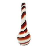 Grand vase en verre rouge, noir et blanc attribué à Carlo Moretti