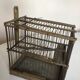 Garden bird cage 19th in zinc and wood