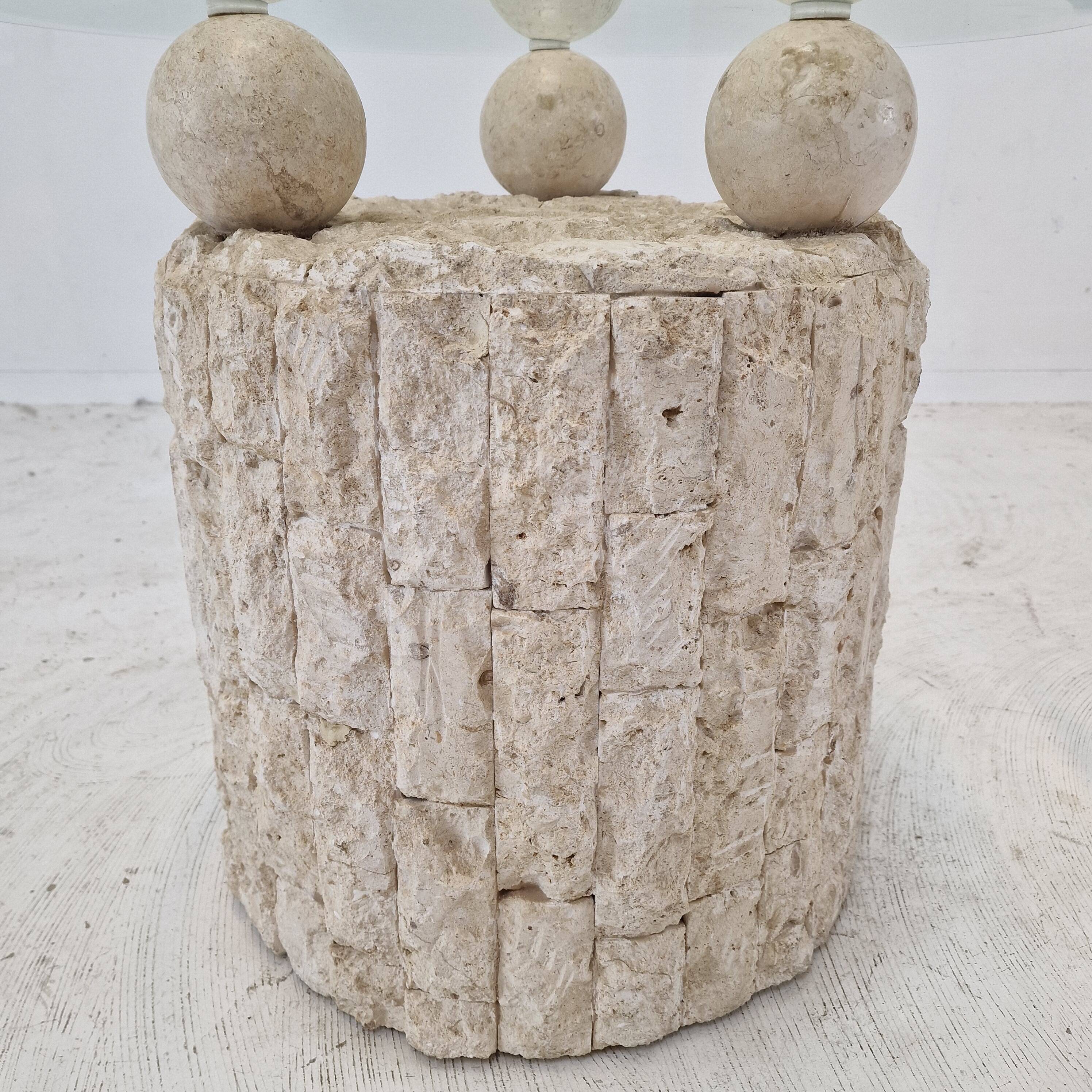 Magnussen Ponte Mactan Stone Coffee or Fossil Stone Table, 1980s