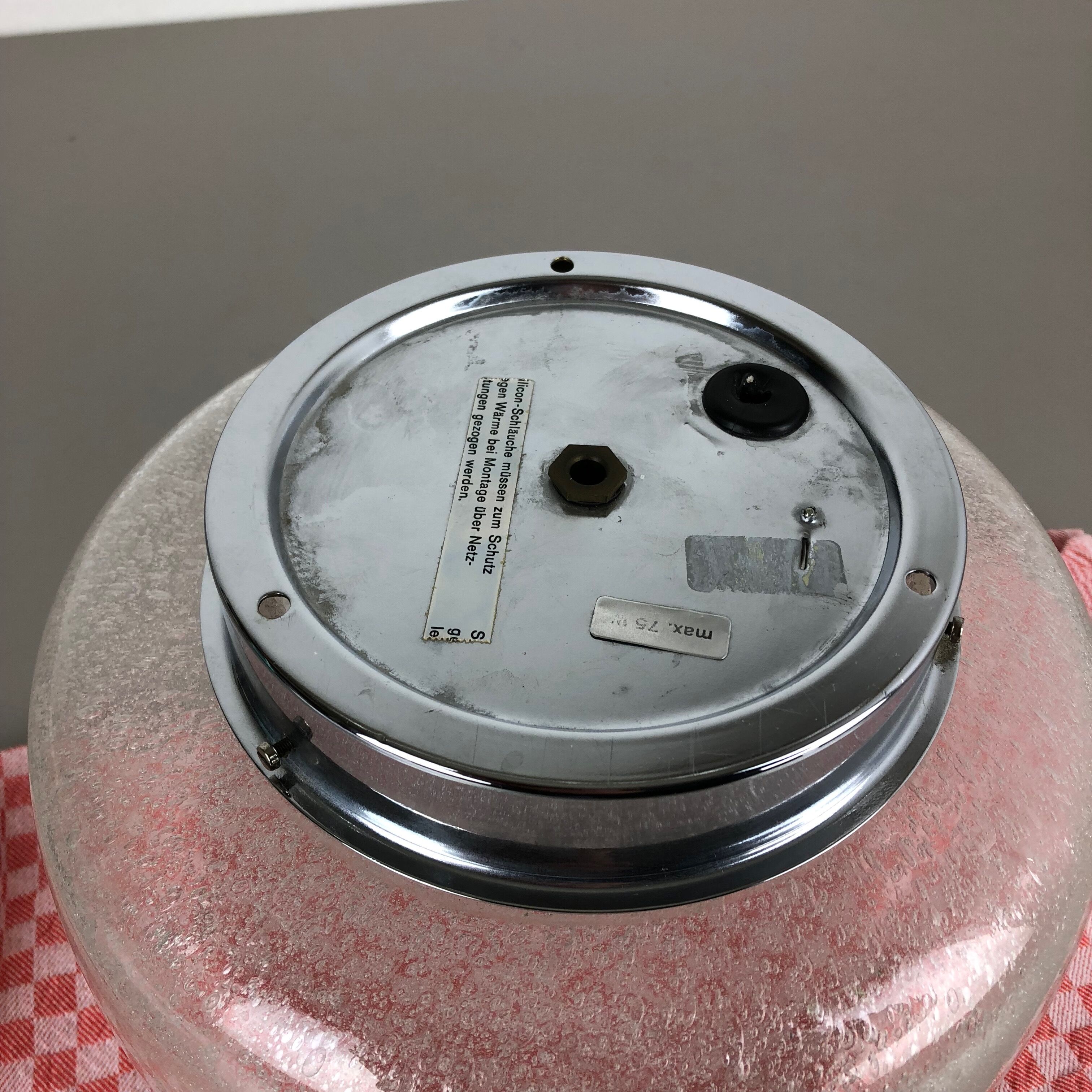 Cone Ice Glass Bubble Wall Light Made by Hillebrand Leuchten, Germany