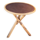Vintage side table, end table with faux leather top