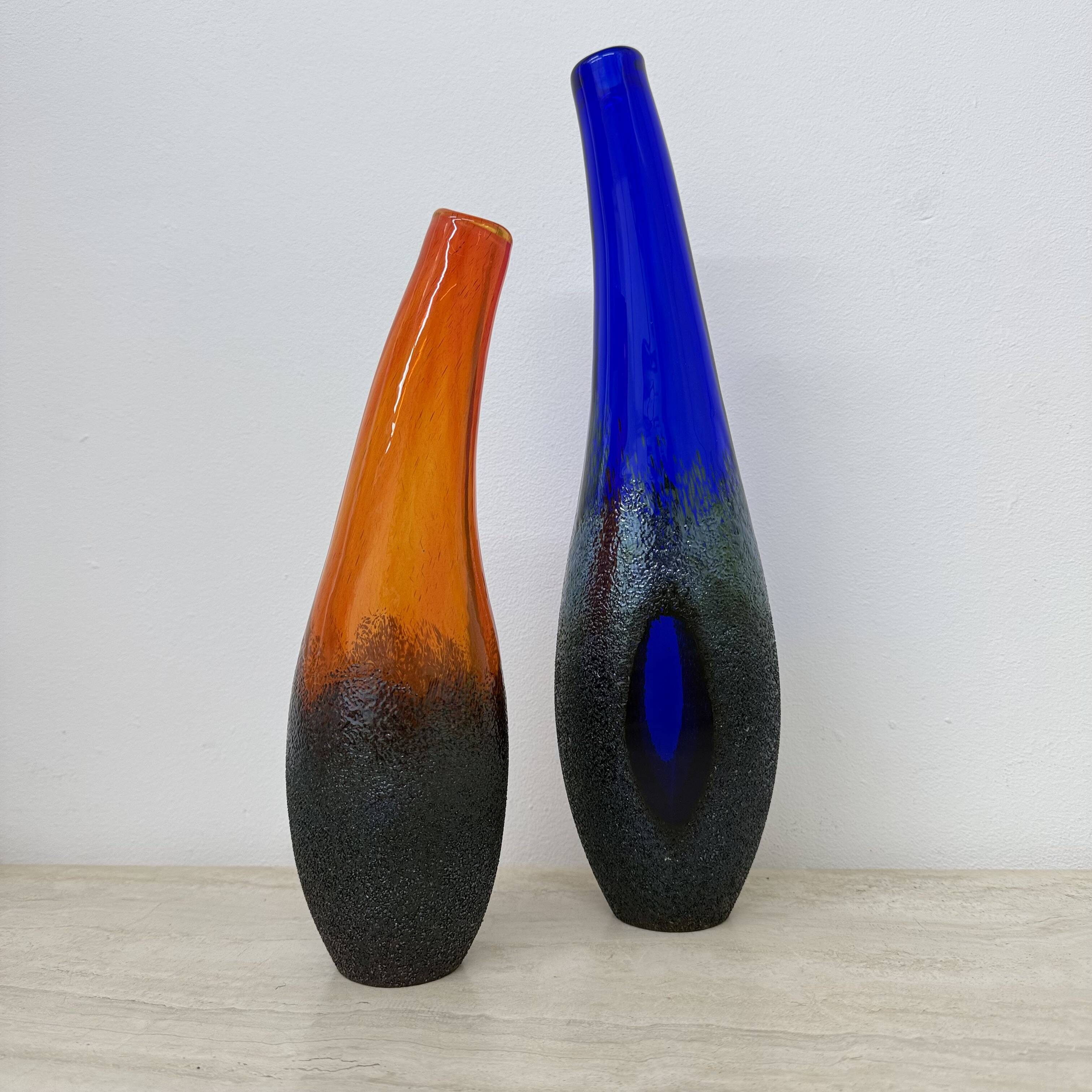 Set of 3 Monica Backstrom for Kosta boda Sweden Moonlanding vases