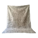 Grand tapis en laine naturelle shaggy / flokati tissé à la main blanc cassé
