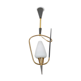 Suspension épingle chrome noir et or, 1950