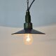 Industrial Blue Enamel Military Pendant Lamp with Cast Aluminium Top, 1960s