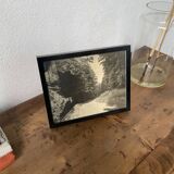 Old photograph snowy landscape