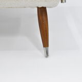 Canapé Danemark années 1960 bouclé beige