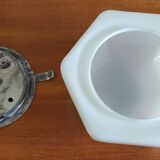 Hexagonal opaline globe ceiling light - 50s/60s