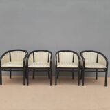 Set of 4 table bridge armchairs 70s ́ Fendi house