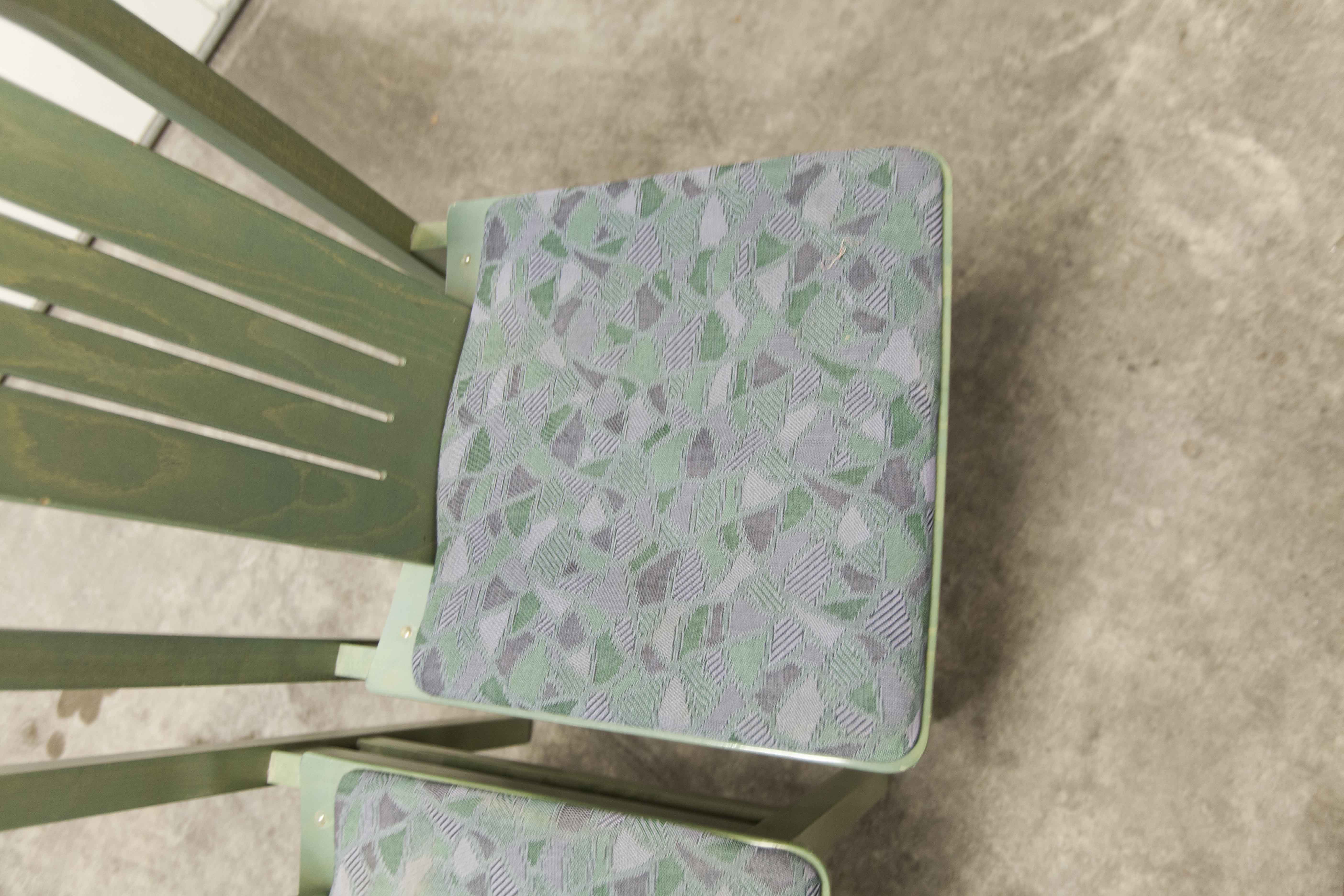 3 Baumann Argos chairs green 1990