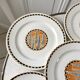 set of 6 flat plates Sarreguemines model "Nomeny" art deco 30s