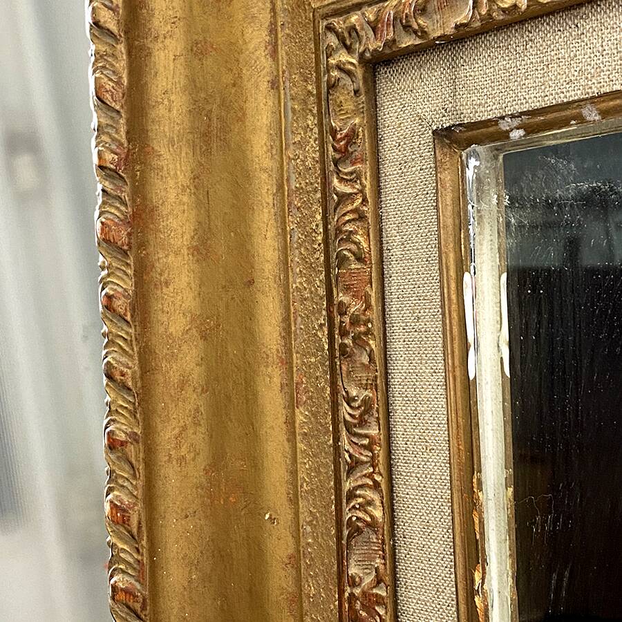 Miroir bois et stuc doré style Louis XVI