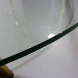 Glass & brass side table, 1970