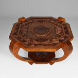 Colonial Art Deco carved coffee table circa 1930