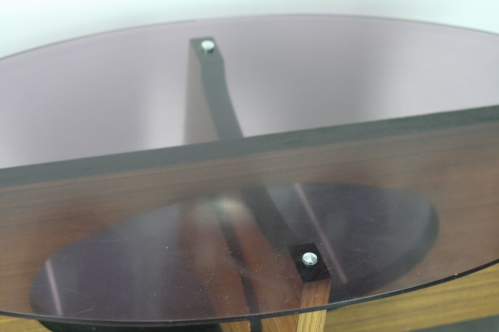 Vintage coffee table 70s plexiglas and formica 1970 smoked plexi