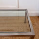 Chrome and glass coffee table from the 70s.
