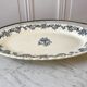 Plat oval Terre de Fer Longchamps Louis XVI 19ème