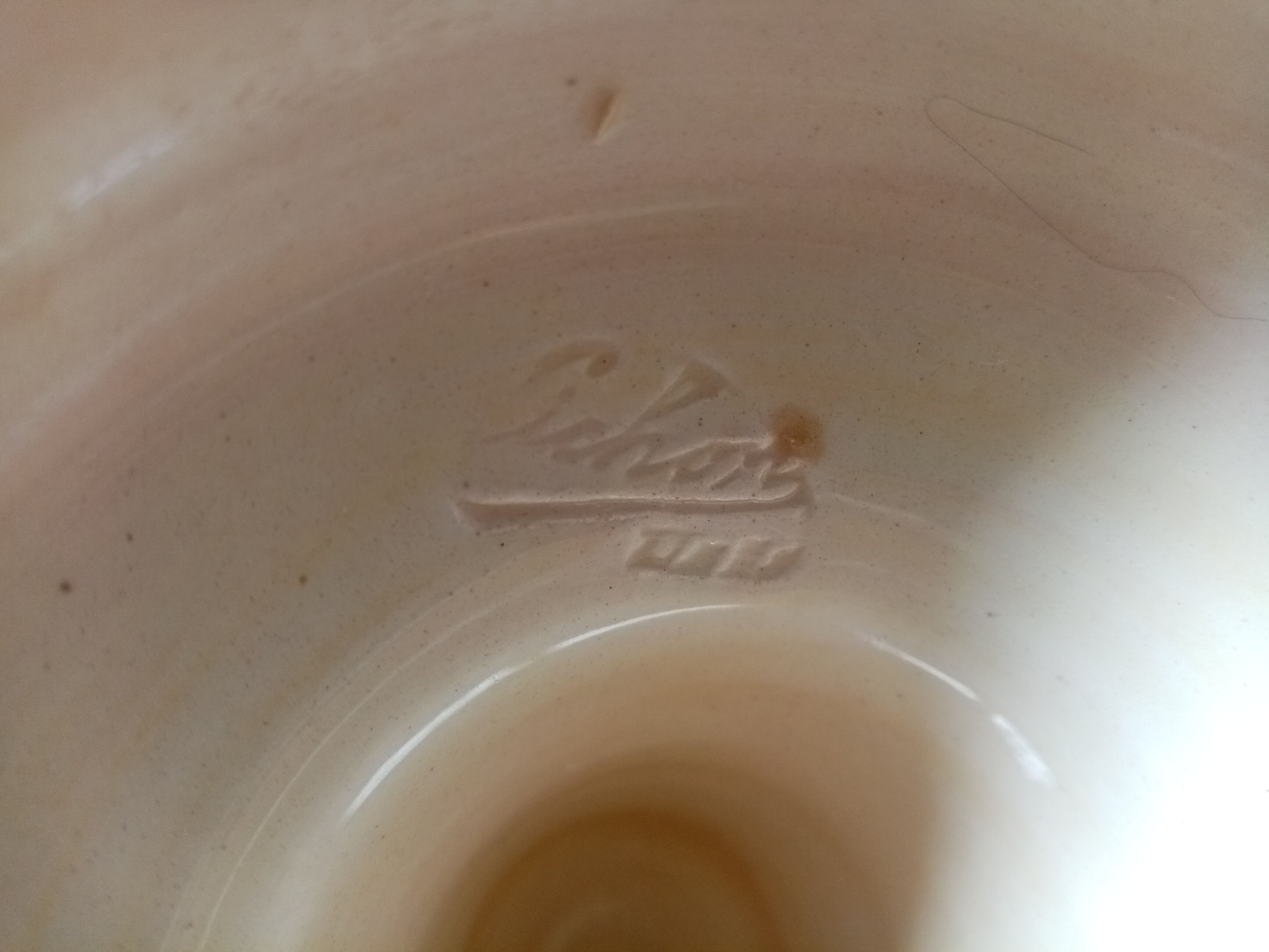 Old braided faience fruit cup signed pichon uzes