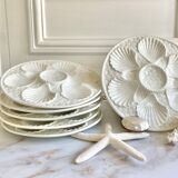 6 Longchamp slurry oyster plates