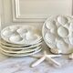 6 Longchamp slurry oyster plates