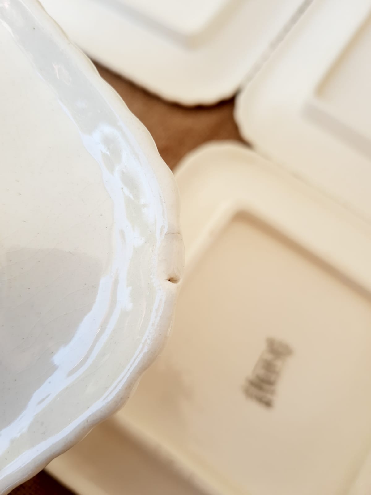 Longwy France Yellow Dessert Service