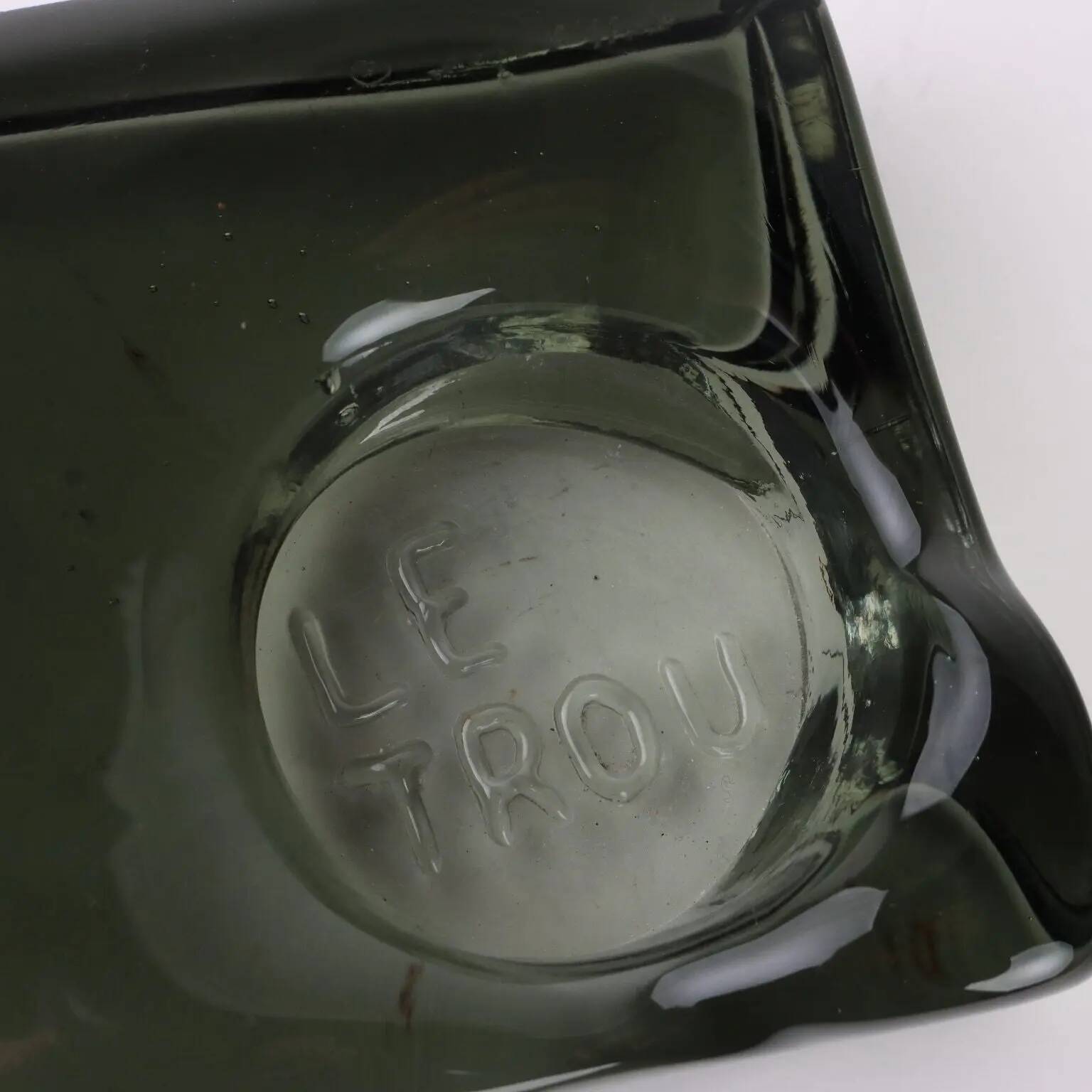Vintage iron ashtray, signed, Italy, 20th century