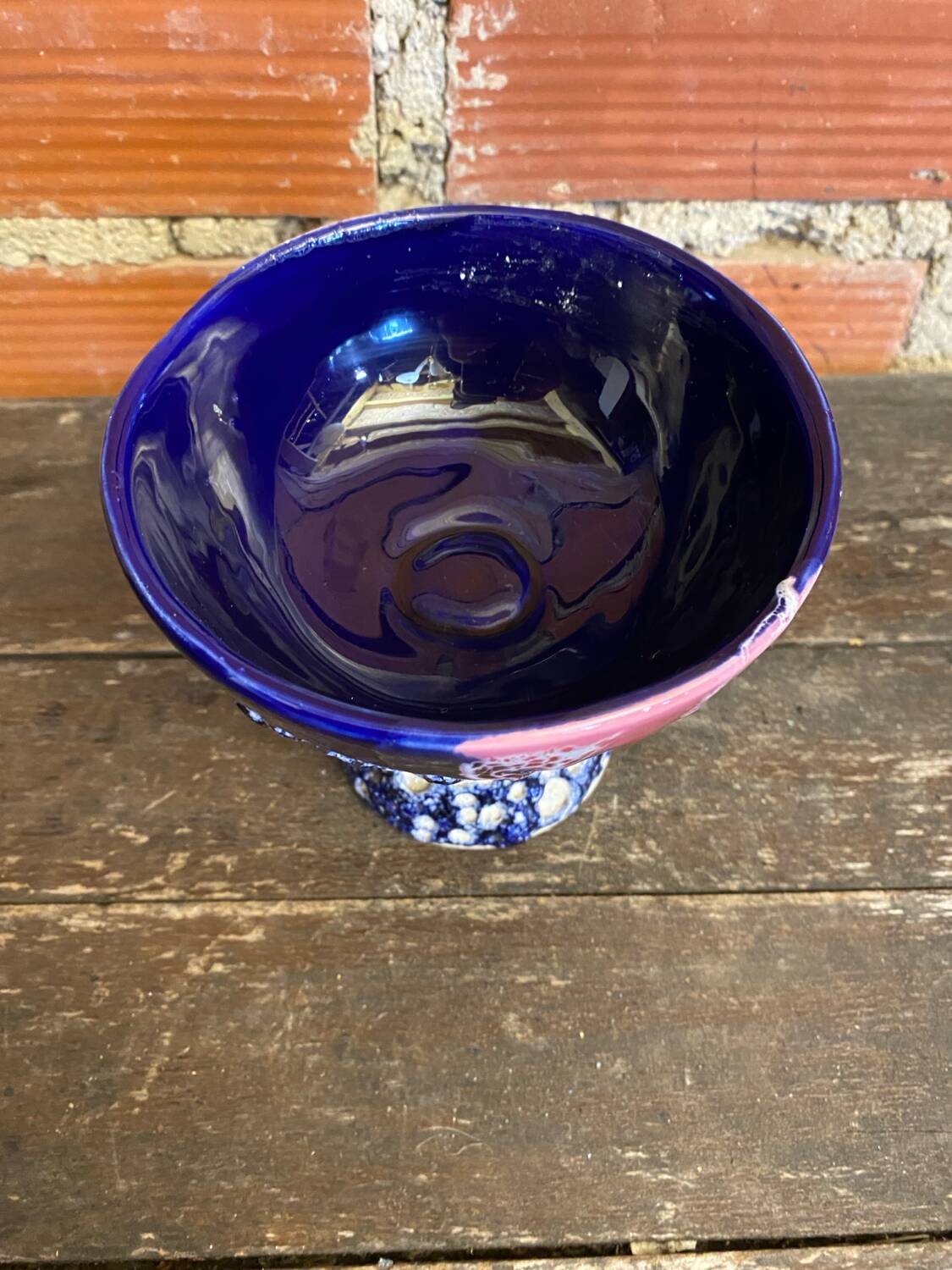 Empty pocket bowl fat lava charles cart cyclops polychrome ceramic #d