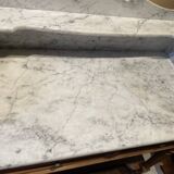 Louis Philip style marble top dressing table or dressing table with walnut base