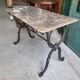 Table de bistrot marbre pied en fonte