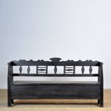 Banc ancien en pin, années 1920