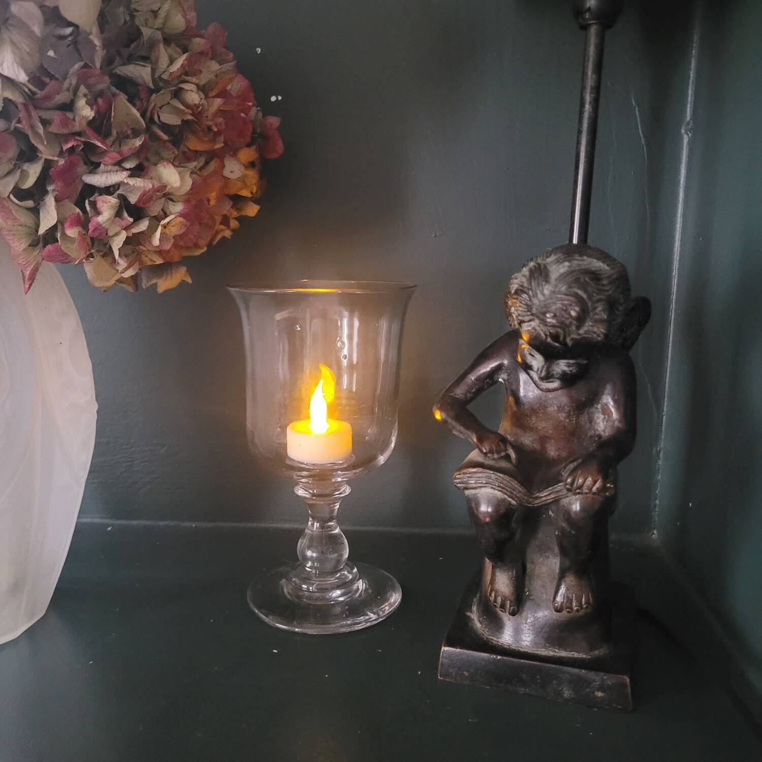 Verre tulipe ancien, fin XIXe-début XXe