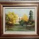 Tableau, huile sur toile vue architecturale signé Emil Bert Hartwig