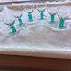 Wine glasses with ouraline feet
