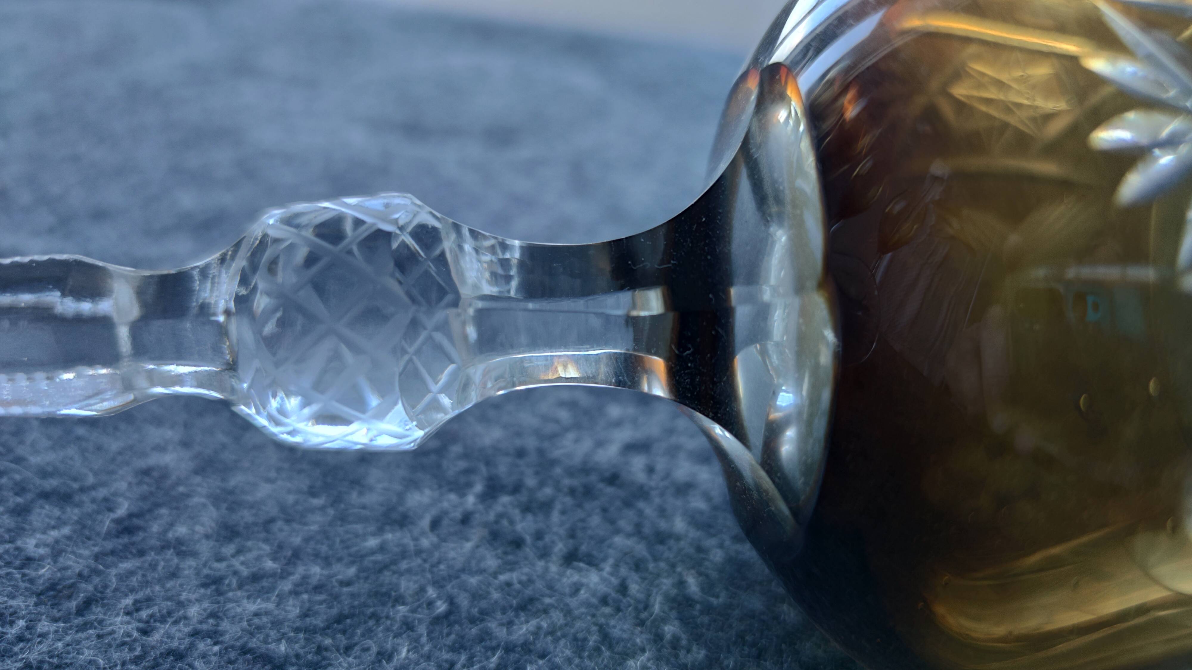 Two cut crystal glasses