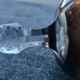 Two cut crystal glasses