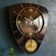 Clock formica vintage wall clock silent timer "Jaz transistor black yellow"