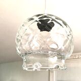 Suspension with transparent checkered glass steering wheels