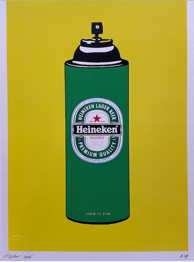 Sérigraphie "Heineken Spray" Death NYC - 2015